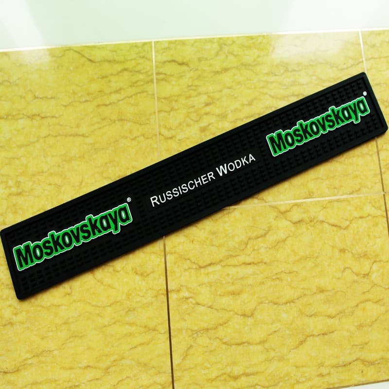 Promotion 3D embossing advertising logo PVC bar counter mat